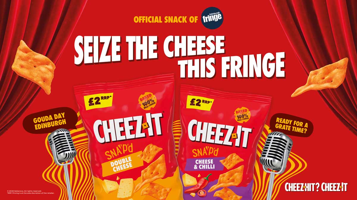 Cheez-It has been announced as the Official Snack Partner of the Edinburgh Festival Fringe 2026, which starts tomorrow (7 August), in a bid to build further consumer awareness about the savoury brand.