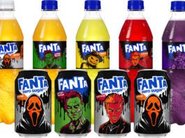 Fanta unveils new ‘Horrorverse’ range for Halloween Pack shots of Fanta variants across 500ml bottles and 330ml cans featuring 'Horrorverse' designs for Halloween 2026.