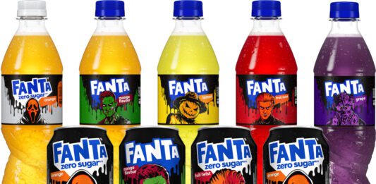 Fanta unveils new ‘Horrorverse’ range for Halloween Pack shots of Fanta variants across 500ml bottles and 330ml cans featuring 'Horrorverse' designs for Halloween 2026.
