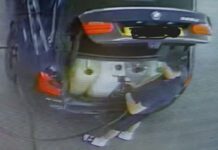 Forecourt Eye offers enhanced tech to combat fuel theft A man fills up plastic containers in the boot of his car with fuel.