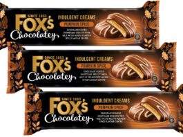 Fox’s Biscuits unveils new Pumpkin Spice flavour Pack shots of Fox's Chocolatey Pumpkin Spice Creams biscuits.