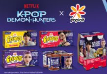 Yoplait unveils K-Pop Demon Hunters collaboration Promotional image of the Yoplait and Netflix K-Pop Demon Hunters range featuring packs of Frubes, yoghurts and yoghurt drinks with characters from the animated film.