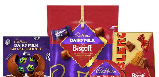 Mondelēz unwraps Cadbury & Biscoff Christmas range Pack shots of Mondelēz International Christmas range for 2026 including Cadbury Dairy Milk Smash Bauble Freddo, Cadbury Dairy Milk Biscoff Pouch, Cadbury Dairy Milk Biscoff Filled Centres, Toblerone Biscoff Diamond Truffles and Oreo Yard.