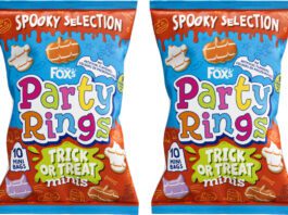 Party Rings Trick or Treat Minis return for Halloween Pack shots of Fox's Party Rings Trick or Treat Minis.