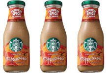 Spar secures listing for Starbucks Pumpkin Spice coffee Pack shots of Starbucks Pumpkin Spice Frappuccino 250ml bottles.