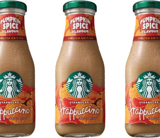 Spar secures listing for Starbucks Pumpkin Spice coffee Pack shots of Starbucks Pumpkin Spice Frappuccino 250ml bottles.
