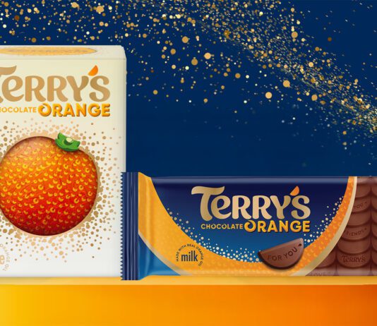 Terry’s debuts chocolate orange Christmas range Promotional image for the Terry's Chocolate Christmas range featuring pack shots of Terry's White Chocolate Orange and Terry's Chocolate Orange XL tablet bar.