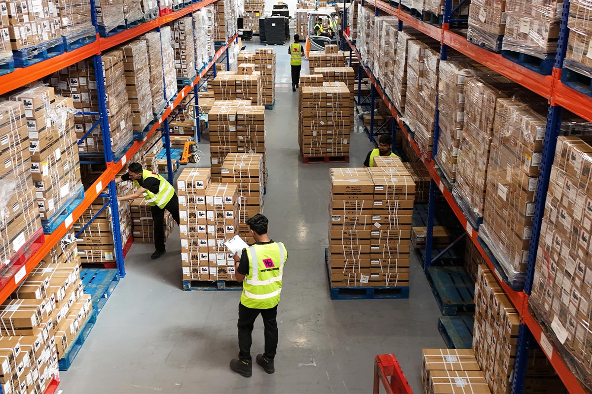 Interior image of the VB Distribution depot.