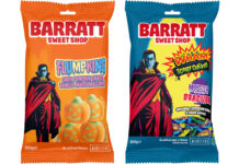 Barratt unveils new Dracula sweets range Pack shots of Barratt Sweet Shop Flumpkins and Wham Scary Chews.