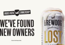 BrewDog launches ‘Under New Ownership’ campaign Promotional image for the BrewDog campaign 'Under New Ownership' with the BrewDog logo above text which reads 'We've found new owners'. There is also a can of BrewDog Lost Lager next to the text which has foam coming out the top of it.