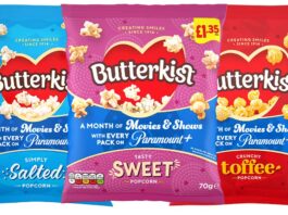 Butterkist pops up with Paramount+ promo KP Snacks popcorn brand Butterkist is running a new on-pack promotion for streaming service Paramount+.