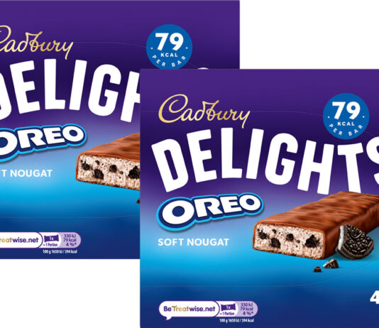 Cadbury Delights with new Oreo variant Pack shots of Cadbury Delights Oreo.