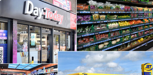 Demand for stores outstrips supply A collage of images showing the exterior of Day-Today Anniesland Road, the fresh fruit and veg section of Girish's Costcutter, a soft drinks cave and a Jet forecourt location.