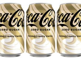 Coca-Cola unwraps festive Holiday Creamy Vanilla flavour Pack shots of Coca-Cola Zero Sugar Holiday Creamy Vanilla flavour.