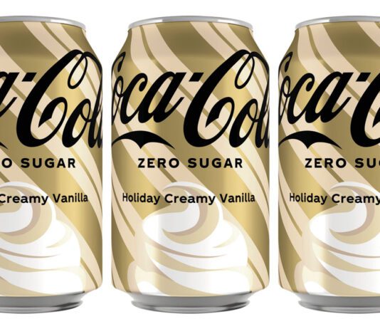 Coca-Cola unwraps festive Holiday Creamy Vanilla flavour Pack shots of Coca-Cola Zero Sugar Holiday Creamy Vanilla flavour.