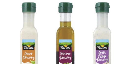 Florette launches a new trio of Salad Dressings Pack shots of Florette Caesar Dressing, Balsamic Dressing and Garlic & Chive Dressing.
