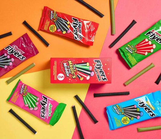 Flyers launches liquorice gift pack Trusted sweet shop stalwart Flyers is marking its 80th birthday with a £9.99 75g Gift Pack featuring its distinct 'The Magic's In The Middle' liquorice offerings.