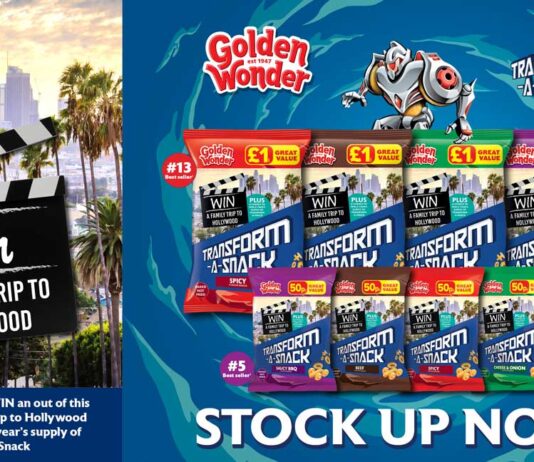 Golden Wonder launches Hollywood promotion Golden Wonder is running a Transform-A-Snack on-pack promotion offering shoppers the chance to win a family trip to Hollywood.