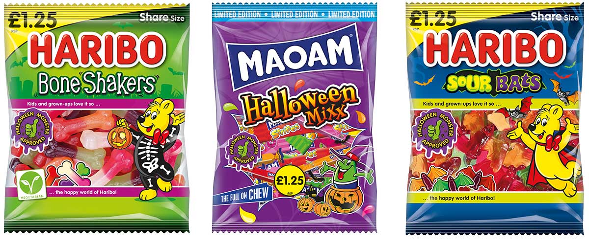 The Haribo Halloween range includes a convenience channel exclusive – a Sour Bats PMP sharing bag.
