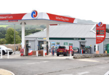 Rising fuel costs push inflation back up Exterior image of Balfron Filling Station forecourt.