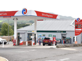 Rising fuel costs push inflation back up Exterior image of Balfron Filling Station forecourt.