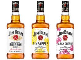 Jim Beam unveils 350ml bottle range Pack shots of Jim Beam Kentucky Straight Bourbon Whiskey, Jim Beam Pineapple and Jim Beam Black Cherry in 350ml £11.89 PMP bottles.