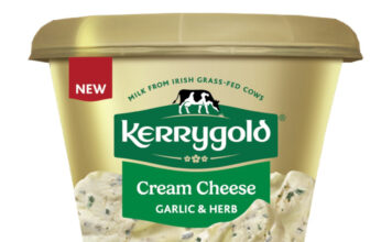 Kerrygold expands Cream Cheese offer with Garlic & Herb Pack shot of Kerrygold Cream Cheese Garlic & Herb.