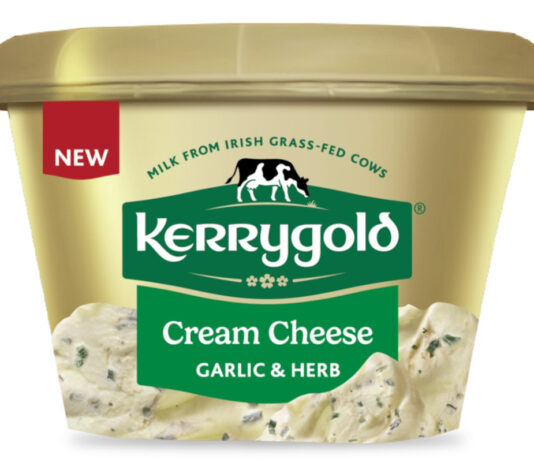 Kerrygold expands Cream Cheese offer with Garlic & Herb Pack shot of Kerrygold Cream Cheese Garlic & Herb.