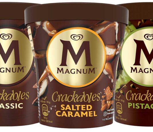 Magnum relaunches Pints as Crackables The Magnum Crackables range features Classic, Salted Caramel and Pistachio variants with improved recipes and updated packaging, says the ice cream maker.