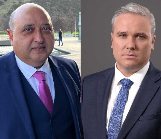 Food price cap plan slammed Scottish Grocers' Federation chief exec Pete Cheema and Minister for Business Tom Arthur. Ministerial photo: flickr.com/Scottish Government.