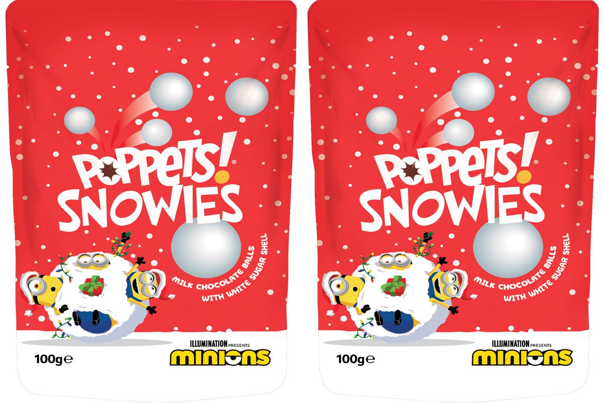Pack shots of Poppets Snowies.