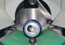Unitas launches DRS support tool for retailers A can is being processed inside a reverse vending machine.