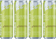 Red Bull unveils pistachio flavoured Winter Edition Pack shots of Red Bull Winter Edition Pistachio & Berries.