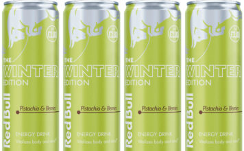 Red Bull unveils pistachio flavoured Winter Edition Pack shots of Red Bull Winter Edition Pistachio & Berries.