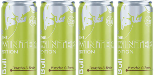 Red Bull unveils pistachio flavoured Winter Edition Pack shots of Red Bull Winter Edition Pistachio & Berries.