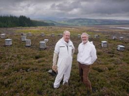 Shoppers ‘want to buy Scottish food and drink’ Heather Hills Farm managing director Mark Noonan and Scotland Food & Drink chief executive Iain Baxter marked the launch of Scottish Food & Drink September.