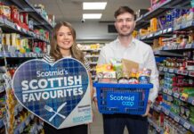 Scotmid Scottish Favourites competition is back for 2026 Lauren Rafferty, commercial Ddvelopment co-ordinator, and Steve Addison, local sourcing manager, at the retail chain launch the Scotmid Scottish Favourites 2026 competition.