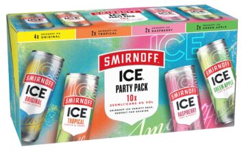 Smirnoff Ice is ready to party Pack shot of Smirnoff Ice Party Pack.