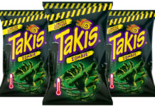 Takis Zombie flavour returns for Halloween 2026 Pack shots of Takis Zombie.