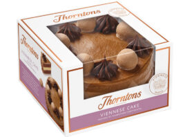 Finsbury rolls out new Thorntons Continental cake A pack shot of Thorntons Viennese Continental Cake.