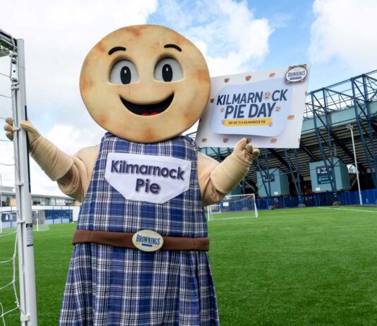 Brownings kicks off nationwide photo competition The consumer contest launched with the Kilmarnock Pie Man mascot visiting some of the town's most recognisable landmarks.