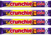 Cadbury launches Crunchie Duo packs Pack shots of Cadbury Crunchie Duo.
