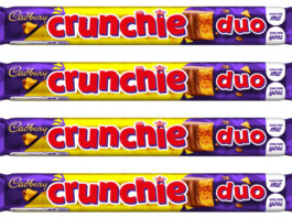 Cadbury launches Crunchie Duo packs Pack shots of Cadbury Crunchie Duo.