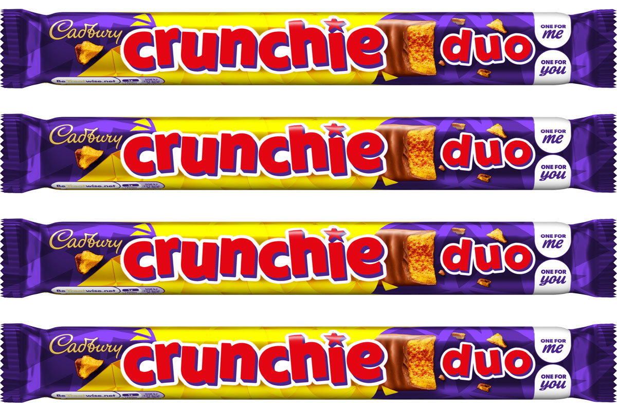 Pack shots of Cadbury Crunchie Duo.