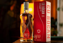 Cù Bòcan rolls out new whisky inspired by popcorn A bottle of Cù Bòcan Creation #9 stands on a table with its outer packaging next to it.