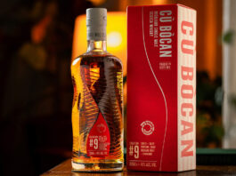 Cù Bòcan rolls out new whisky inspired by popcorn A bottle of Cù Bòcan Creation #9 stands on a table with its outer packaging next to it.