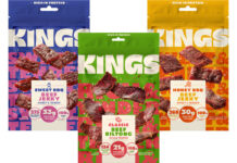 Kepak brings Kings back to the table Pack shots of Kings Sweet BBQ Beef Jerky, Classic Beef Biltong and Honey BBQ Beef Jerky.