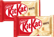 Nestlé brings back KitKat White 4 Finger Pack shots of KitKat White four-finger format.