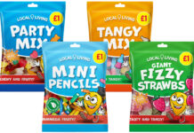 Unitas targets sweet value with £1 Local Living range Pack shots of Local Living Party Mix, Mini Pencils, Tangy Mix and Fizzy Strawbs.