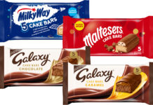 Mars brings back its Cake Bar range Pack shots of Milky Way Cake Bars, Maltesers Cake Bars, Galaxy Cake Bars Chocolate and Galaxy Cake Bars Caramel.